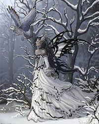 雪花落入掌心